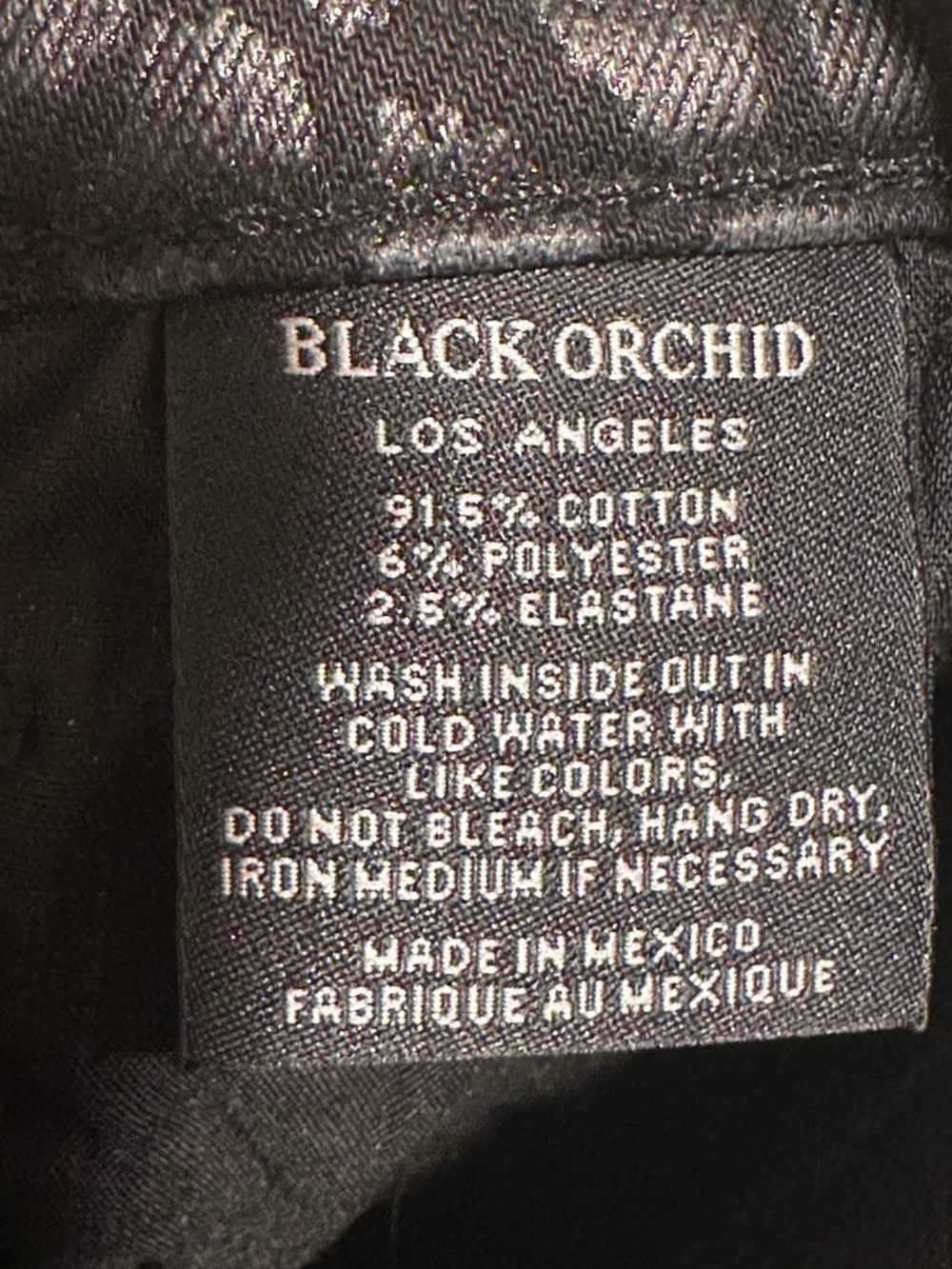 Black Orchid Gisele HighRise Super Skinny Black Leopard ShinyGray Textured Jeans - Picture 11 of 16
